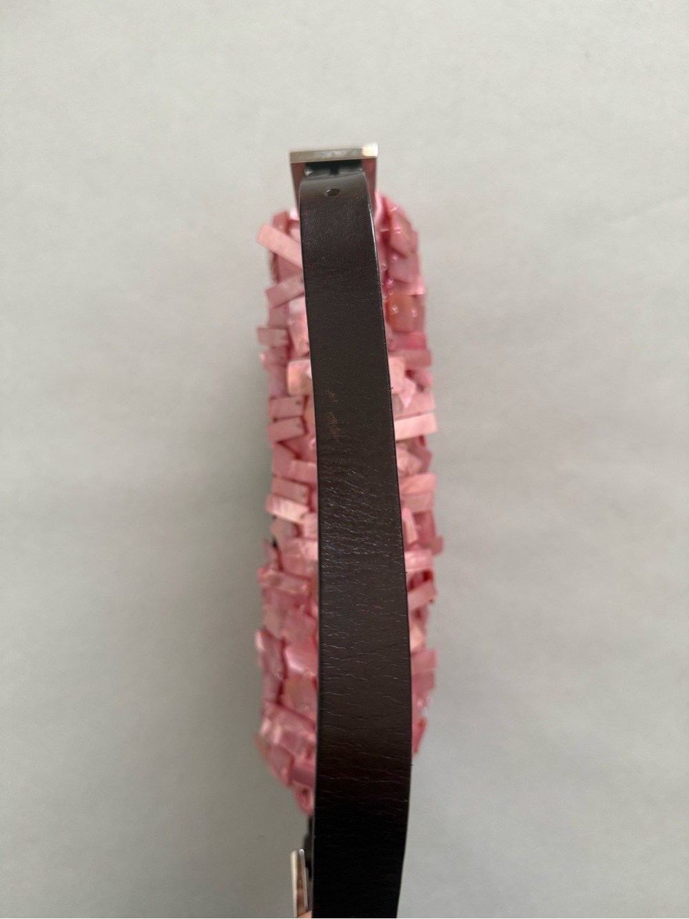 FENDI Vintage Pink Mother of Pearl Baguette Shoulder Bag - Picture 9 of 12